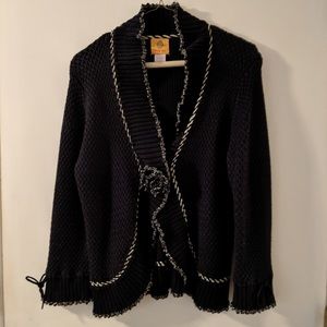 Ruby Rd. Black/siler women's sweater